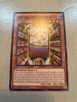 Yu-Gi-Oh! Flower cardian cherry blossom with curtain mintcommon1st ed RATE-EN012 - Image 1