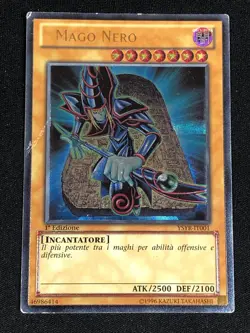 YUGIOH DARK MAGICIAN YSYR-EN001 1ST ULTIMATE PLAY/ EDGE-WEAR ITALIAN - Image 1