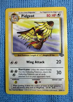 Pokemon TCG Pidgeot Jungle Card 24/64 Unlimited Non-Holo Rare - Image 1