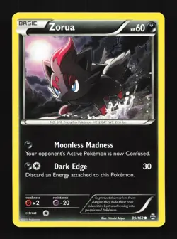 Zorua 89/162 LP BREAKthrough English Pokemon Card TCG - Image 1