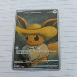 Eevee with Grey Felt Hat Pokemon x Van Gogh Black Star Promo ACG Art Card NM - Image 1