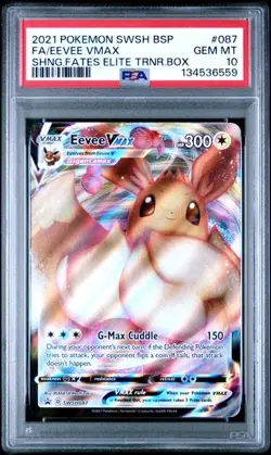 PSA 10 Eevee VMAX SWSH087 SWSH: Sword & Shield Promo Cards Holo - Image 1