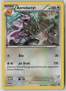 Aerodactyl 76/124 Pokemon TCG Fates Collide Rare Near Mint Card (NM) 1 - Image 1