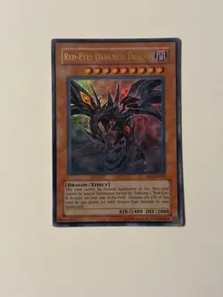 Yu-Gi-Oh! ULTRA RARE HOLO CARD RED-EYES DARKNESS DRAGON SD1-EN001 - NM/LP! - Image 2