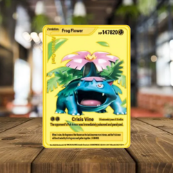 Pokemon Venusaur Gold Metal Cards TCG 147820HP Gift/Display - Image 1