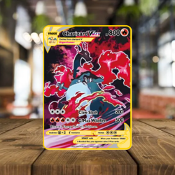 Charizard VMAX Shiny Pokemon Gold Metal Card Gift/Display/Collectable - Image 1