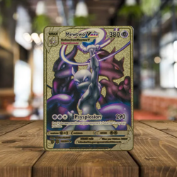 Mewtwo VMAX Pokemon Gold Metal Card Gift/Display/Collectable - Image 1