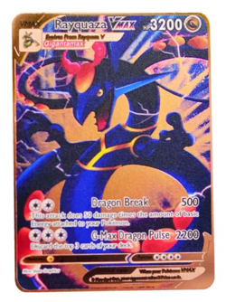 POKEMON RAYQUAZA VMAX METAL COLLECTABLE CARDS 3200HP VMAX FunArt - Image 1