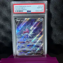 Suicune v Crown Zenith: Galarian Gallery GG38/GG70 Ultra Rare Card PSA10 - Image 2