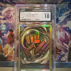 DON !! Card (Crocodile) Gold CGC 10 ONE PIECE Card The Best PRB01 Japanese TCG - Image 1
