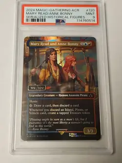 Magic MTG - Mary Read and Anne Bonny PSA 9 Serial 186/500 ACR 120 Assassin Creed - Image 1