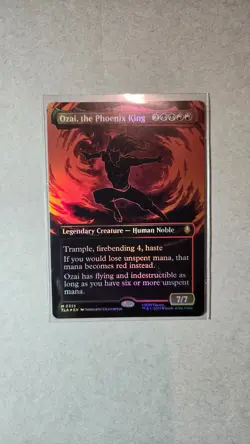 Magic the Gathering Avatar Airbender Ozai Phoenix King M0335 Borderless Foil - Image 1