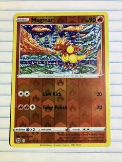 Pokemon TCG Magmar Reverse Holo 019/172 Brilliant Stars NM Condition - Image 1