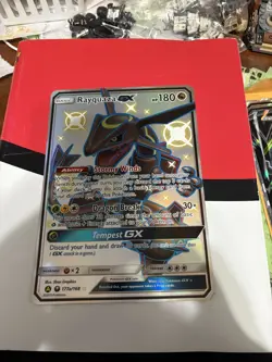 JUMBO Shiny Rayquaza GX 177a Pokemon Hidden Fates Oversized Promo - NM - Image 1