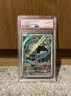 Pokemon - Destined Rivals - Clamperl 195/182 - Illustration Rare - PSA 10 - Image 1