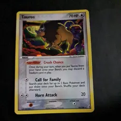 Pokemon TCG Tauros EX Crystal Guardians 12/100 Holo Rare NM - Image 1