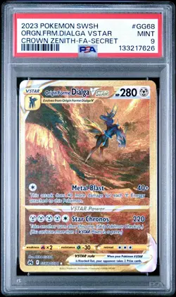 2023 Pokemon Sword And Shield Orgn Form Dialga VSTAR Crown Zenith FA Secrt PSA 9 - Image 1
