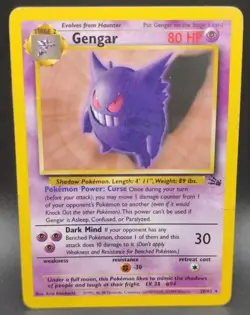 Gengar 20/62 Fossil Regular Pokemon TCG HP - Image 1