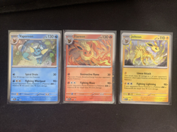 Pokemon Prismatic Evolutions Promos Flareon Vaporeon Jolteon 167-169 Black Star - Image 1