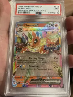 Pokemon Flareon EX Prismatic Evolutions Stamp 014/131 Mint PSA 9 Promo Rare💎👀 - Image 1