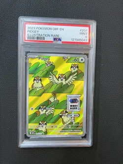 2023 POKEMON OBF EN-OBSIDIAN FLAMES ILLUSTRATION RARE #207 PIDGEY PSA 9 - Image 1
