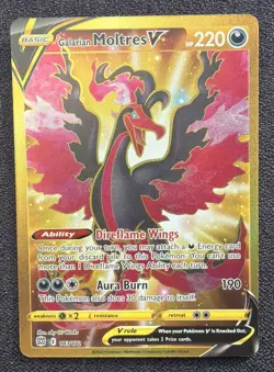 Pokemon Brilliant Stars Galarian Moltres V Gold Secret Rare 183/172 - Image 1