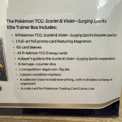 Pokemon TCG Scarlet & Violet Surging Sparks Pokemon Sealed Elite Trainer Box ETB - Image 4