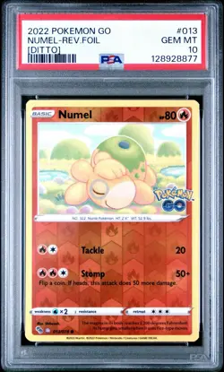 PSA 10 - 2022 Pokemon Go Numel 013/078 Reverse Foil (Ditto) Pop 96 Unpeeled - Image 1