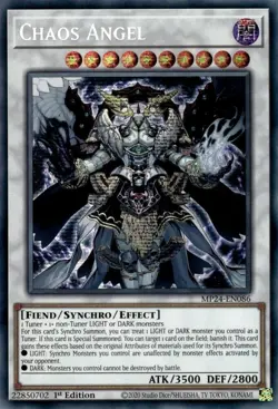 Yugioh Dueling Mirrors: Chaos Angel Prismatic Secret Rare MP24-EN086 - Image 1
