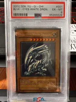 PSA 6 2002 Yu-Gi-Oh Starter Deck Kaiba Ultra Rare Blue-Eyes White Dragon #SDK1 - Image 1