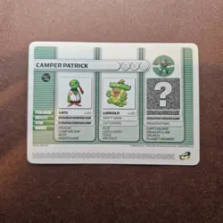 Camper Patrick Pokemon E Reader Battle Card GBA 008-A010 - LP - Image 1