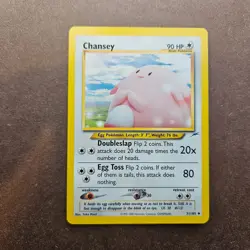 Chansey 31/105 Pokemon Neo Destiny Card - LP - Image 1