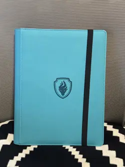 Turquoise 9 Pocket Trading Card Binder for 540 Cards (Fabmaker) - Image 1