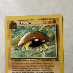 Pokemon TCG Kabuto Fossil Set 50/62 Common Unlimited Vintage WOTC Card - Image 4