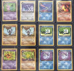 Team Rocket Dark Pokemon Card Lot 12x WotC 1999-2000 Non Holo LP-MP Vintage - Image 1