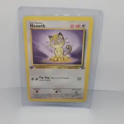 Meowth Pokemon 1999 Jungle #56/64 1st Edition Common WOTC Vintage Card - Image 1