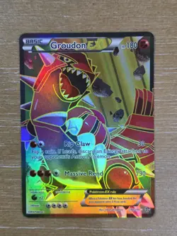 Pokemon Groudon EX Full Art Holo Ultra Rare TCG Card XY Primal Clash 150/160 - Image 1