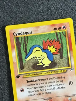 1st Edition Cyndaquil 61/105 Neo Destiny Rare Pokemon Card WOTC Vintage NM - Image 4
