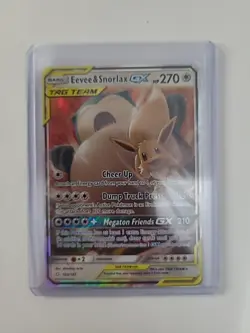 Eevee & Snorlax GX 120/181 Sm-Team Up Holo Card Near Mint Condition - Image 1