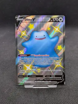 Ditto V SV118/SV122 Shining Fates Ultra Rare Full Art Pokemon Card NM/M - Image 1
