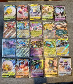 Pokemon TCG 20x Card Bundle! EX and V Holo Ultra Rare Cards - Mixed Sets All NM - Image 1