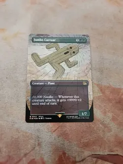 Jumbo Cactuar Borderless Foil Final Fantasy MTG NM - Image 1