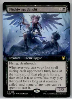 Blightwing Bandit (Extended Art) #49 Wilds of Eldraine Near Mint W/Tracking - Image 1