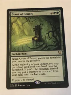 Court Of Bounty X1 Commander Legends NM Condition See Pics Front Back Mtg - Image 1