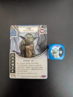 Star Wars Destiny: Legacies - #33 Yoda Wizened Master - Legendary Card & Die - Image 1