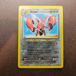Scizor 29/75 Pokemon Neo Discovery Regular Rare Card - MP - Image 1