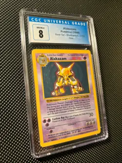 Alakazam 1999 Base Set 1/102 Shadowless Holo CGC 8 Pokemon Card - Image 1