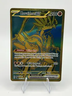 Pokemon Koraidon EX 245/091 Hyper Rare Gold Paldean Fates 2024 Card - Image 1