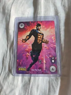 Overpower Card Game Origins 2025 Invincible Promo Card 2025 Nycc. Exclusive! - Image 1