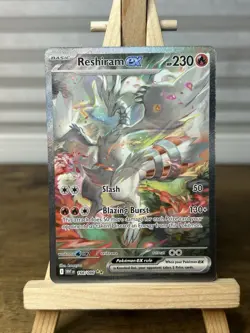 Special Illustration Rare RESHIRAM EX Pokemon Card White Flare 166/086 NM - Image 1